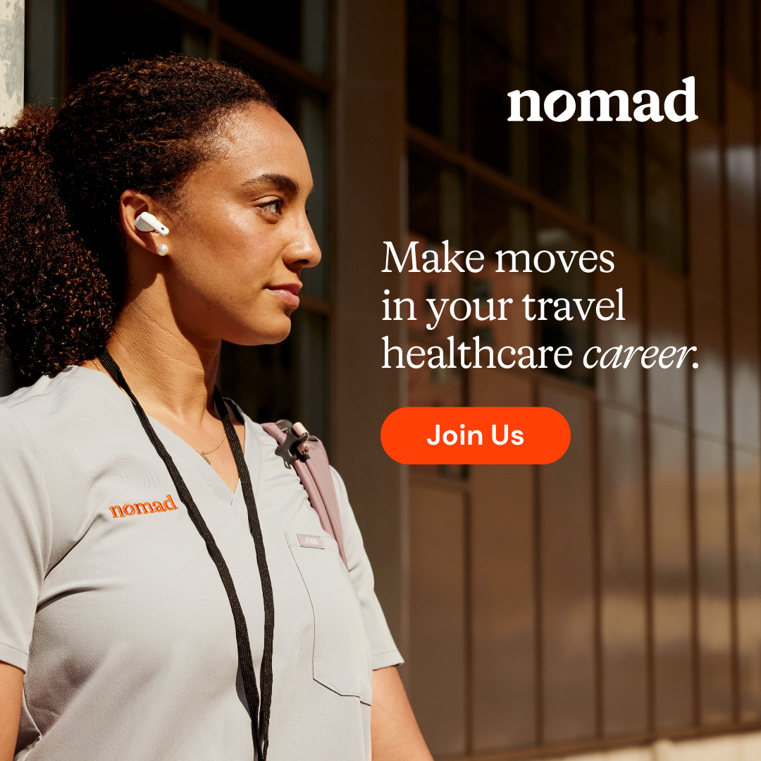 Nomad Health Facebook ad: Sign Up to See Full Pay Upfront