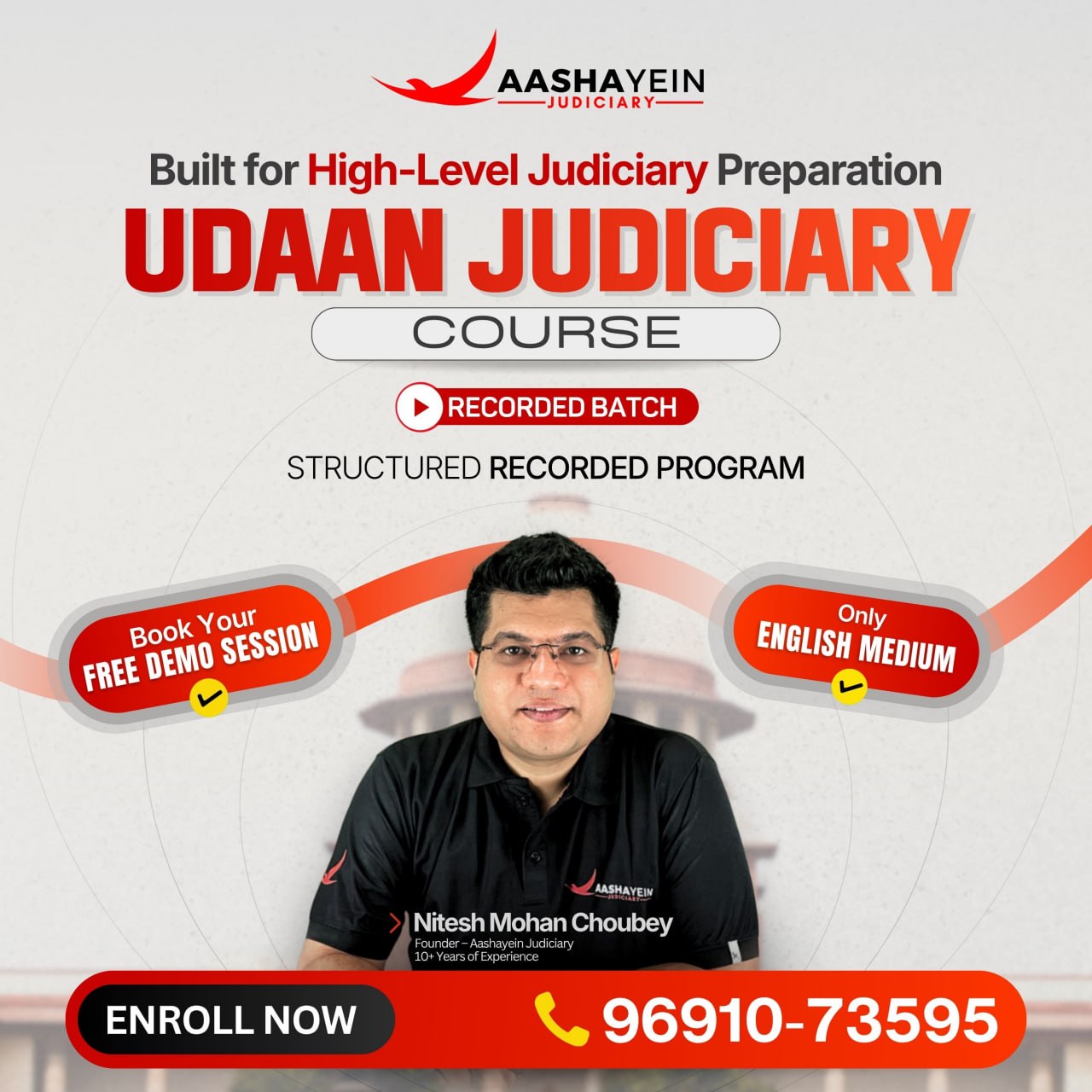 Aashayein Judiciary Facebook ad: Reserve Your Free Demo Seat