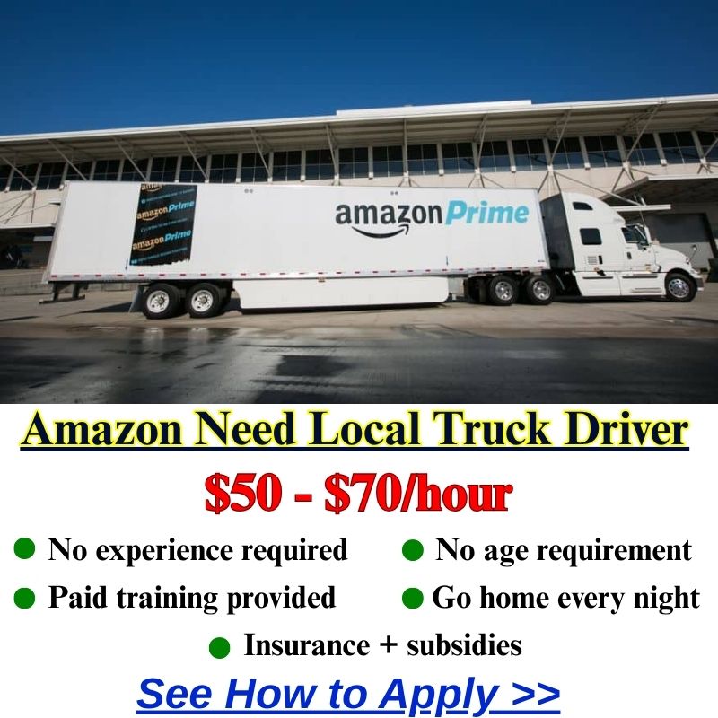 Find job Facebook ad: Amazon Local Truck Driver