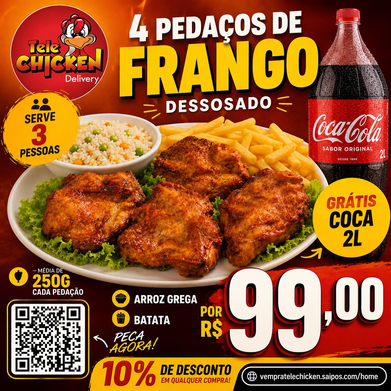 Tele Chicken Delivery Facebook ad: Faça o seu pedido!