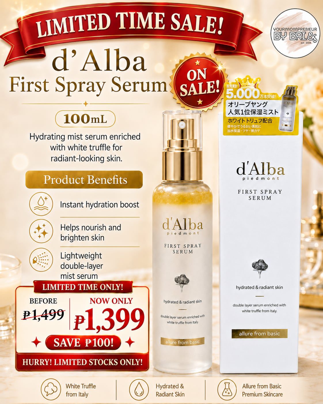 YourMompreneur by BRi.& Facebook ad: ON HAND JAPAN PRODUCTS
