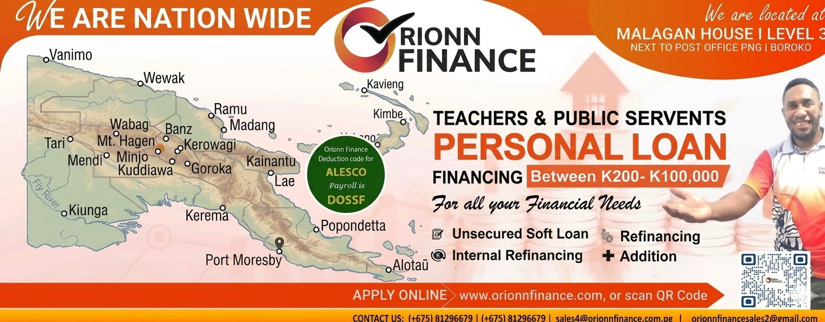 Orionn Finance Ltd Facebook ad: Are you a dedicated teacher or public servant…