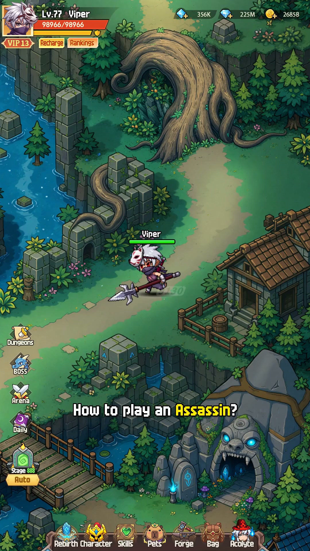 Pixel Slayer Saga Facebook ad: Strike & Loot Fantasy Idle RPG