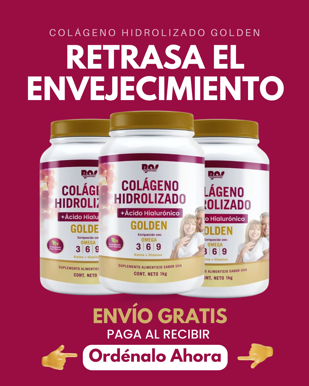 Colágeno 10 Vitaminas Facebook ad: ¡Paga al recibir! Envío GRATIS
