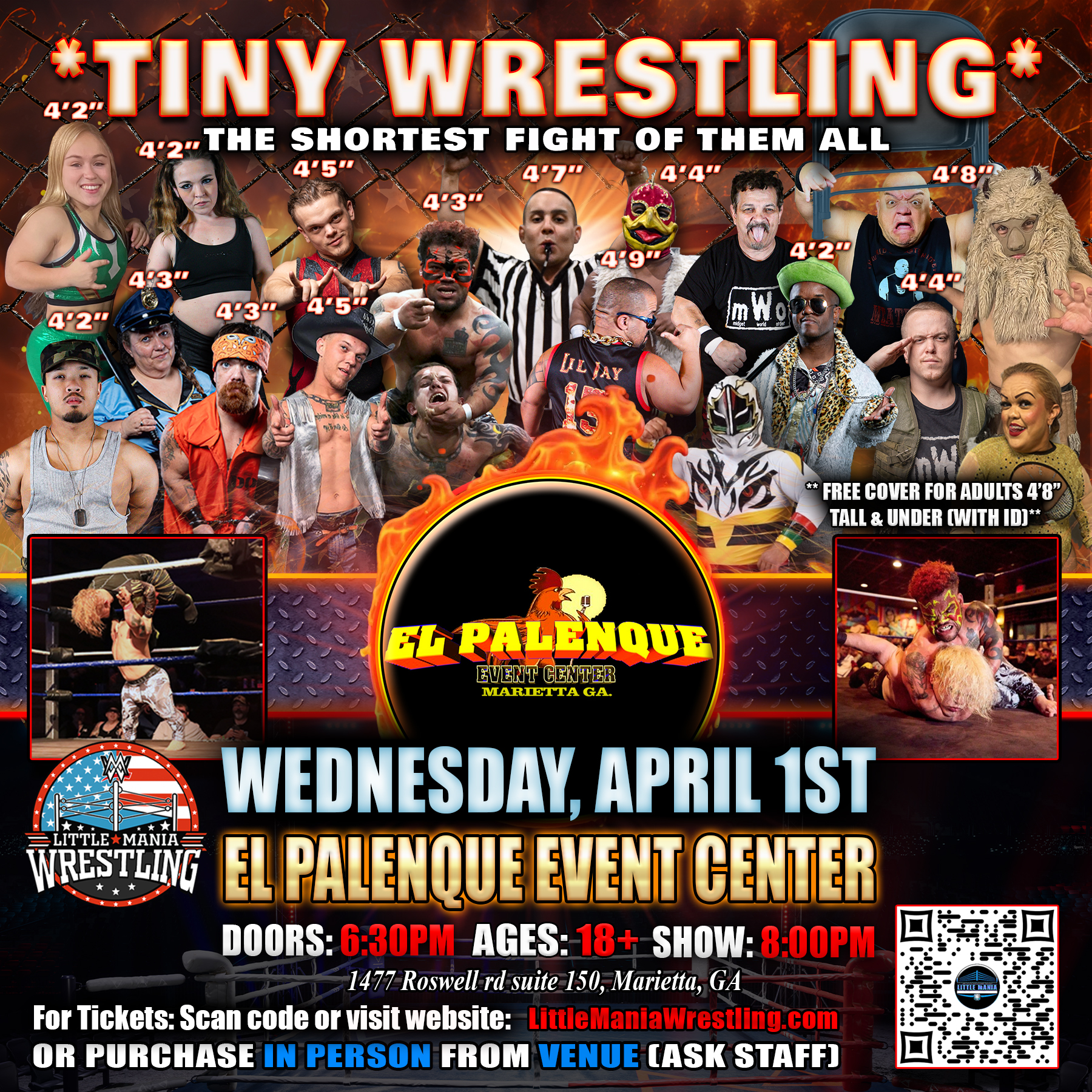 Little Mania Wrestling Facebook ad