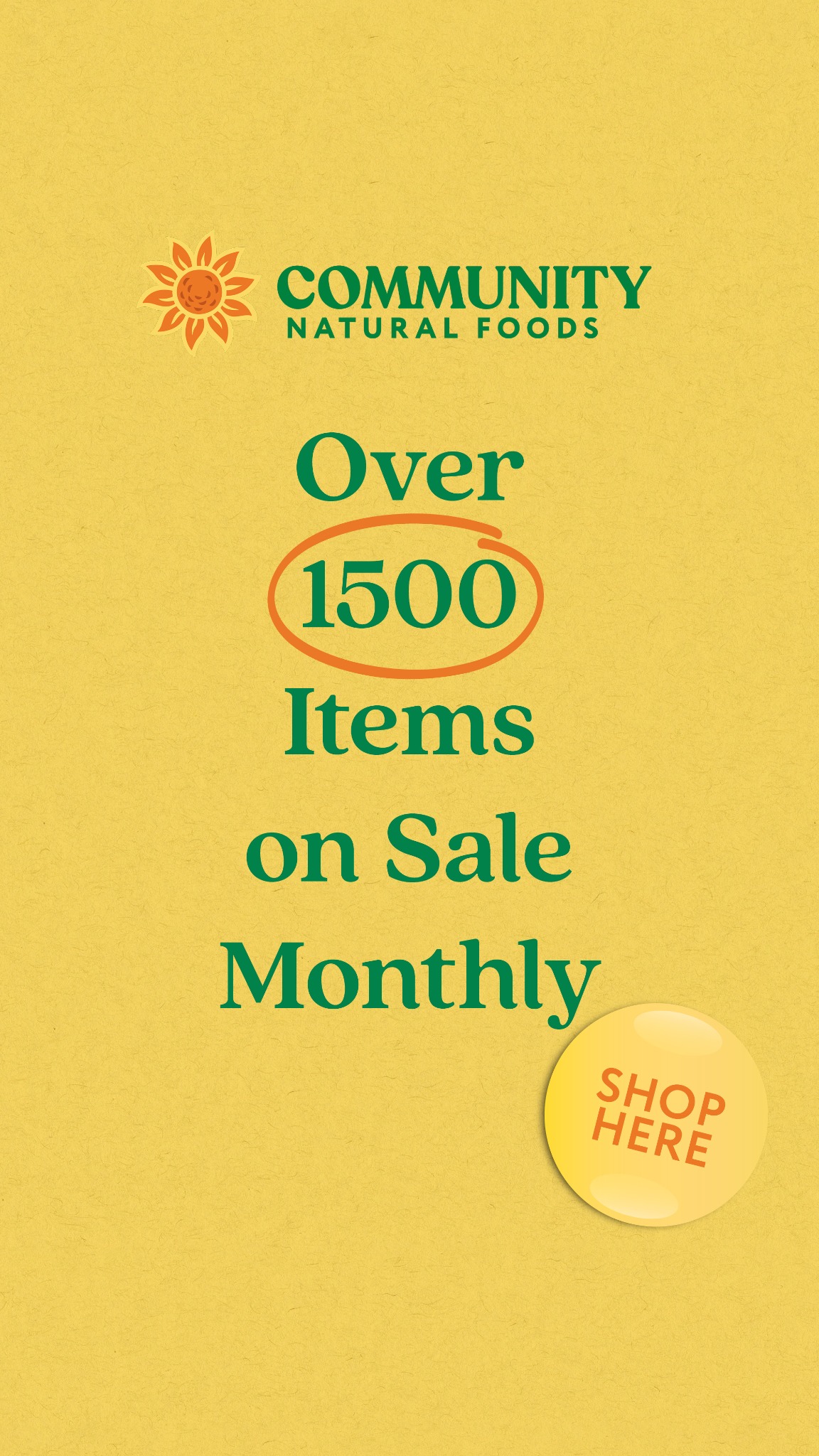 Community Natural Foods Facebook ad