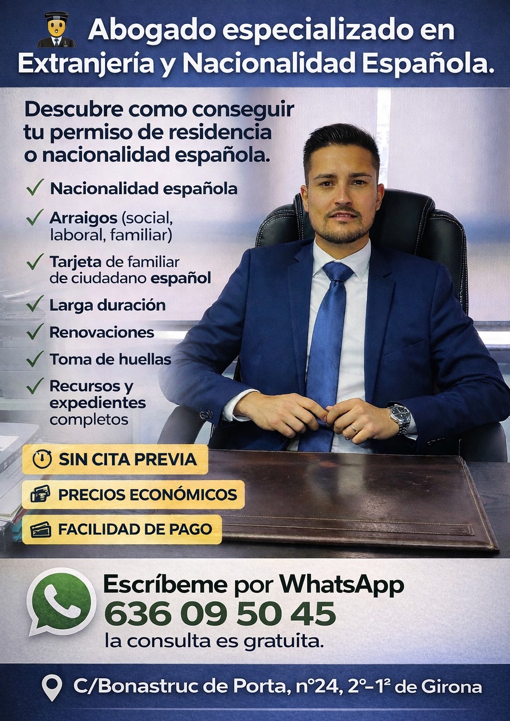 José Triviño Abogado de Girona Facebook ad: Abogado especializado en Extranjería y Nacionalidad…