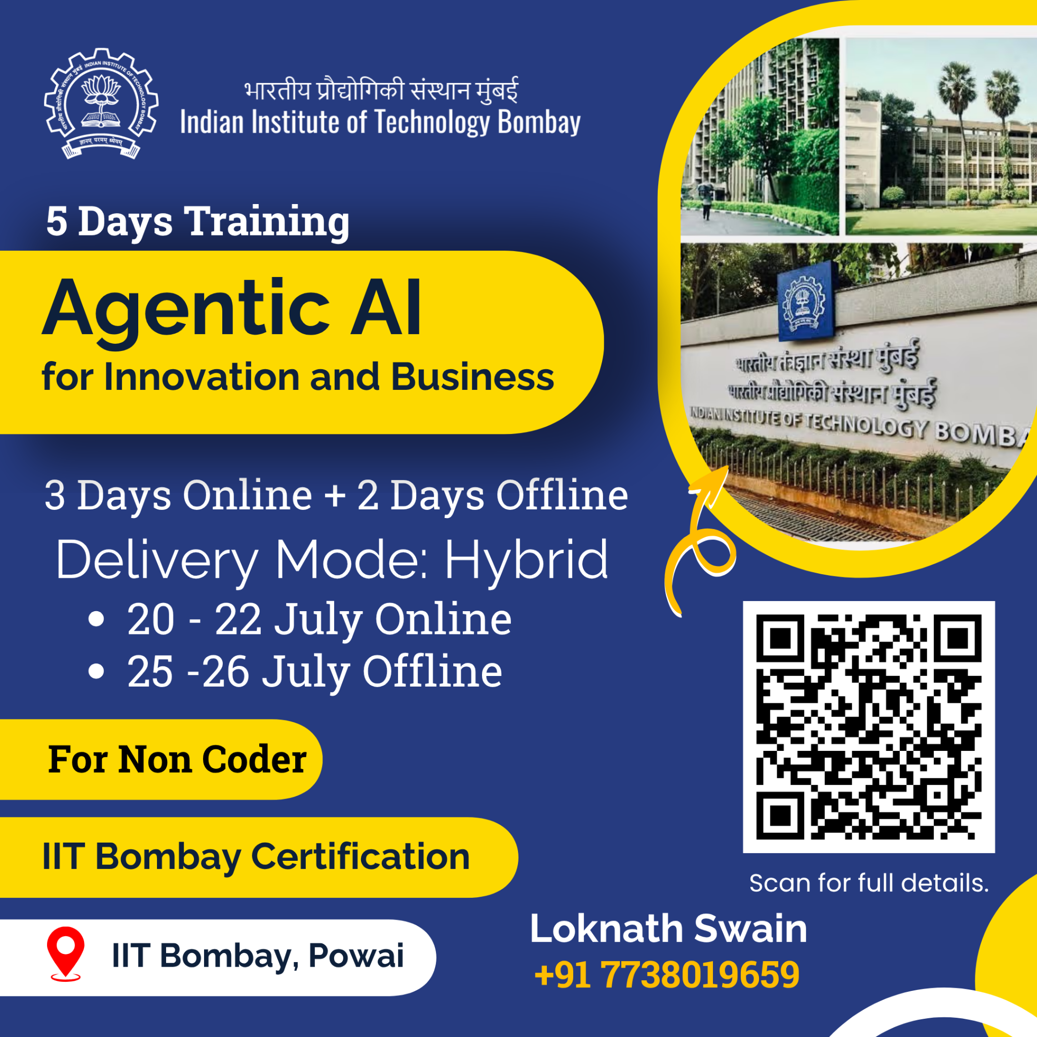 AI Mastery Mentor Facebook ad: IIT Bombay's AI Agent training for non coder