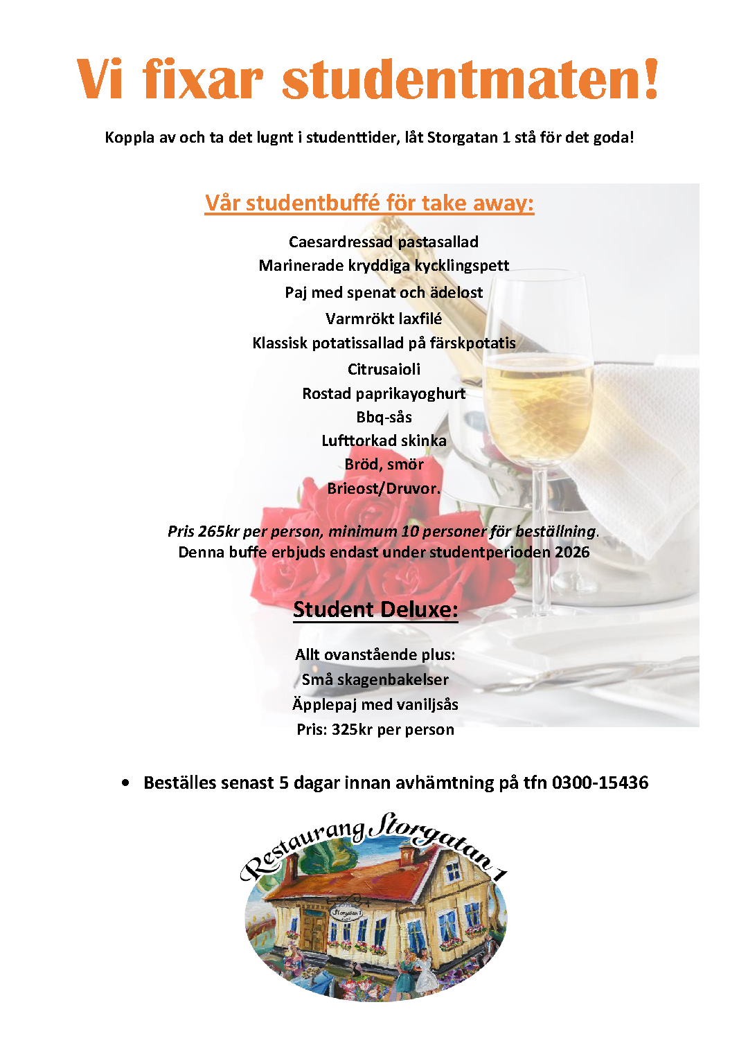 Restaurang Storgatan 1 Facebook ad: Cater/Fest