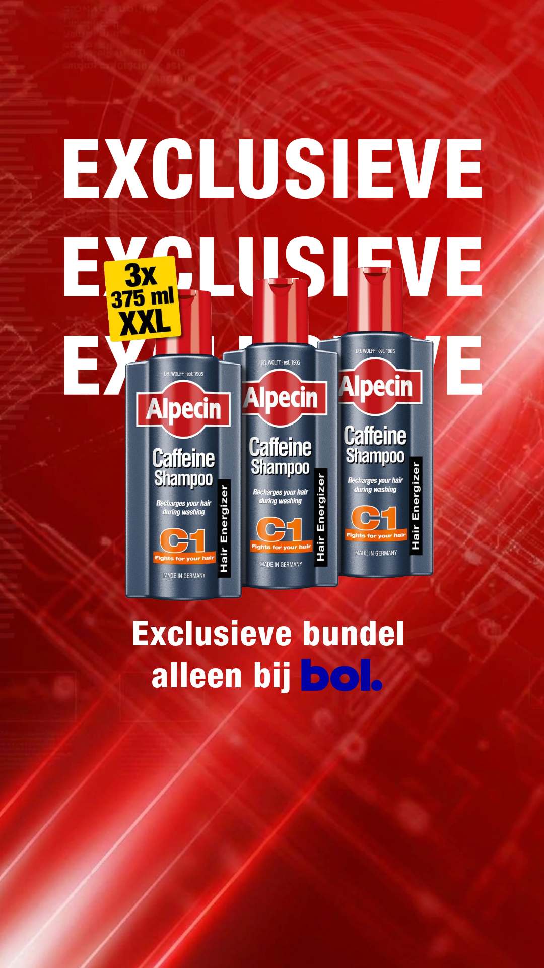 Alpecin Facebook ad: Alpecin Cafeïne-Shampoo C1