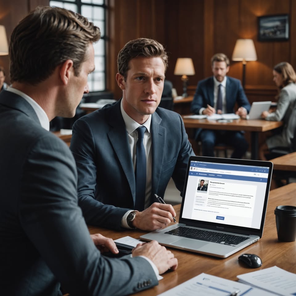 Accountsuspension Facebook ad: Chat in Messenger
