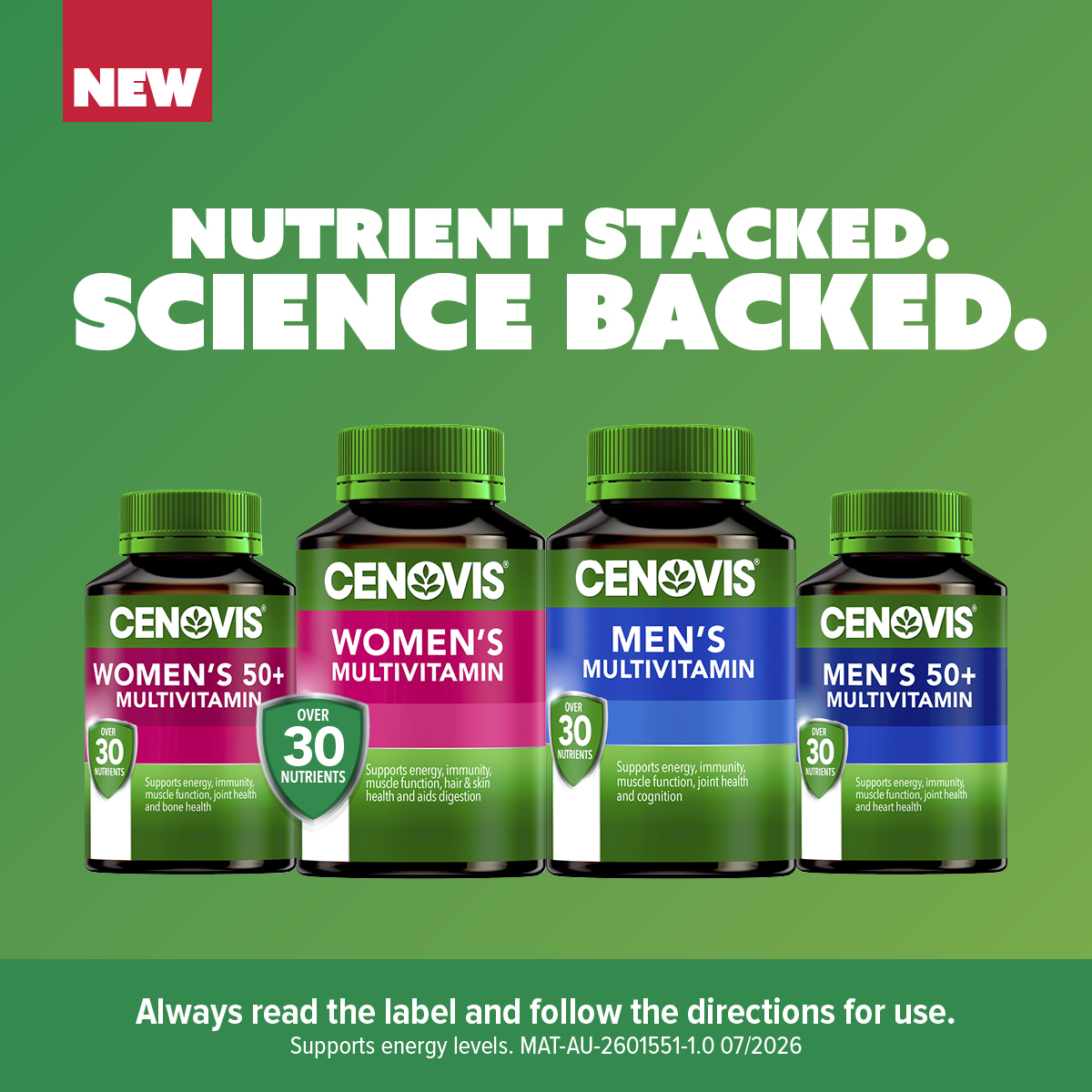 Cenovis Australia Facebook ad: New Multivitamins for you