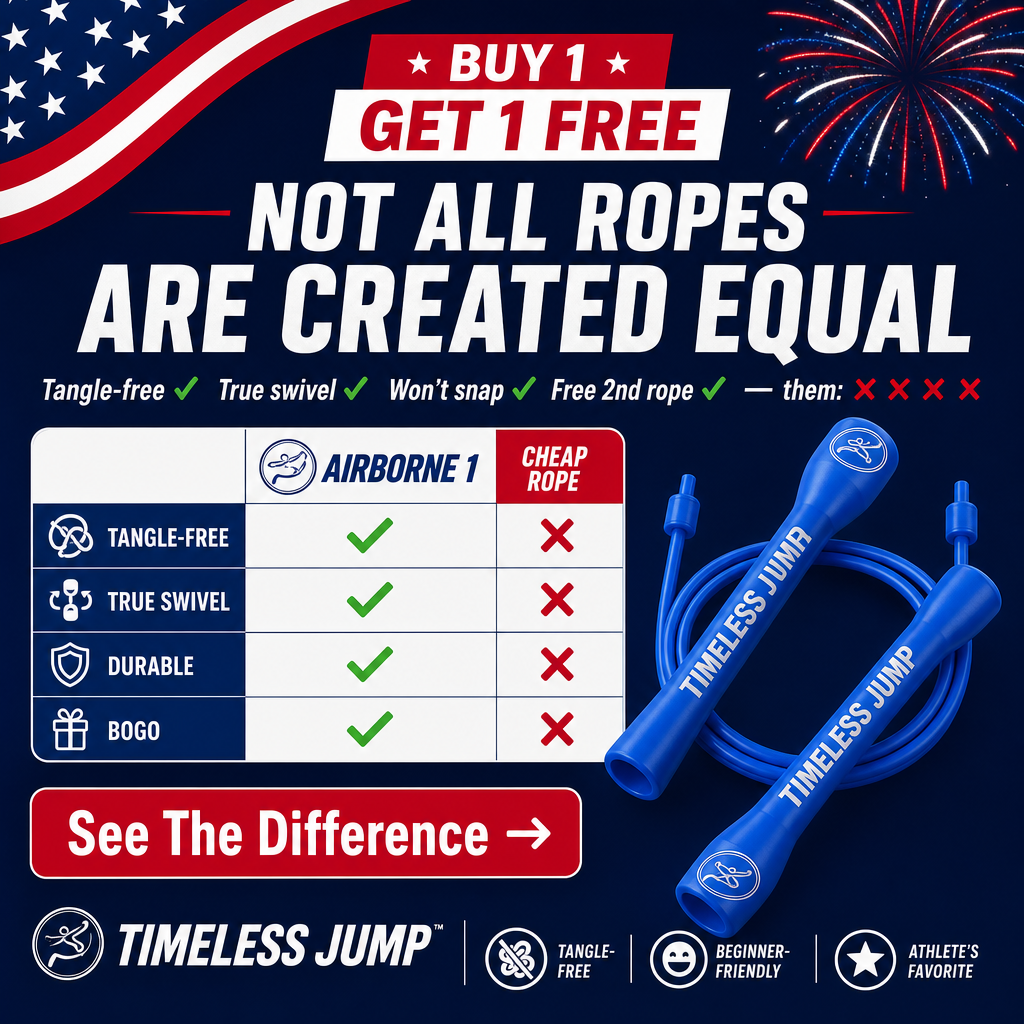 Timeless Jump Facebook ad: 4th of July Sale, Buy 1 Get 1 FREE