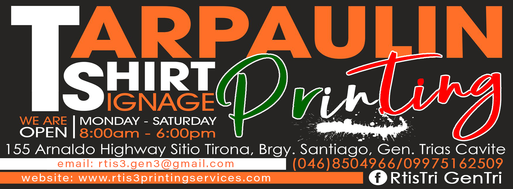 RTIS3 Gentri Printing Facebook ad: Welcome to Rtis3 Gentri Printing