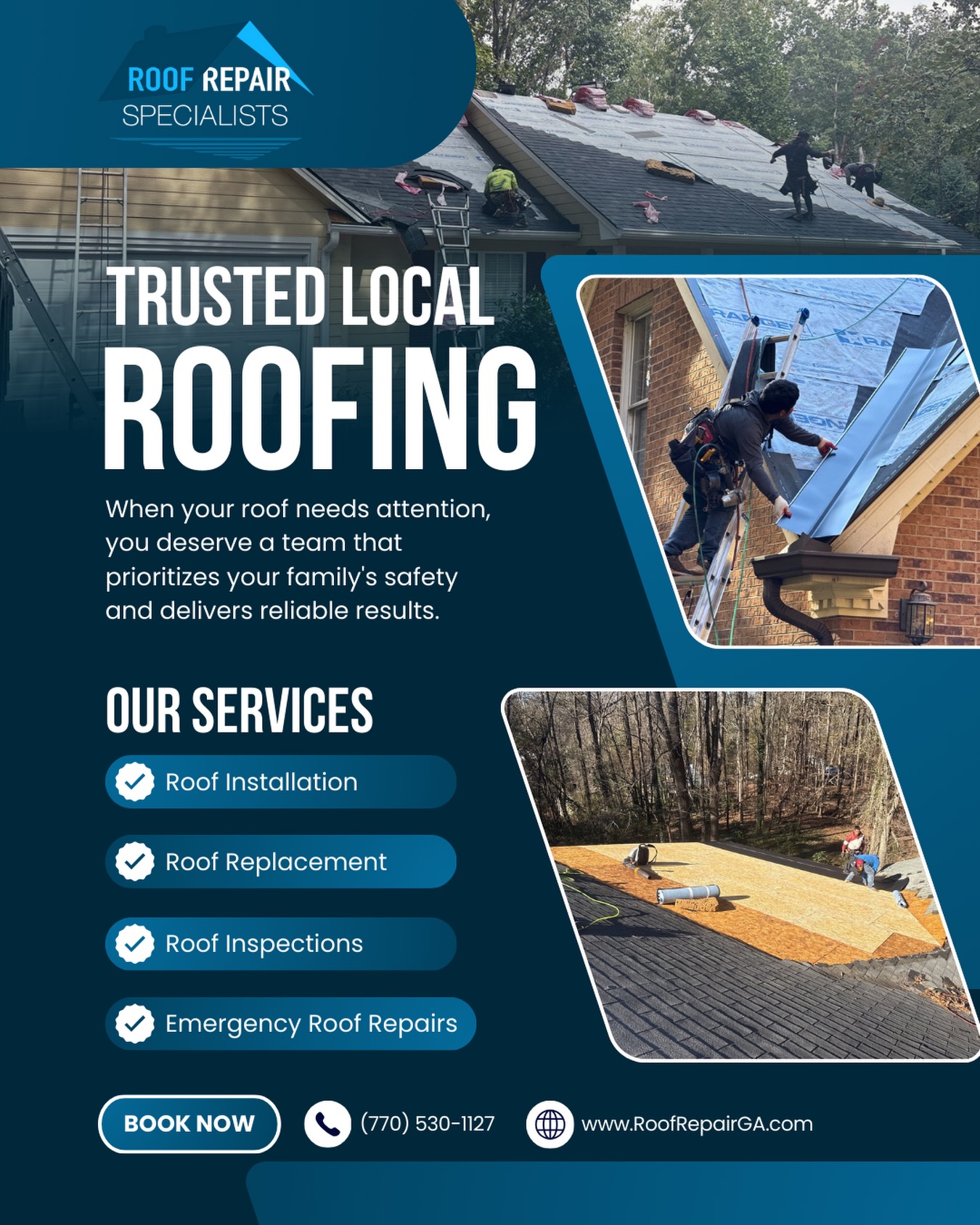 Roof Repair Specialists Facebook ad