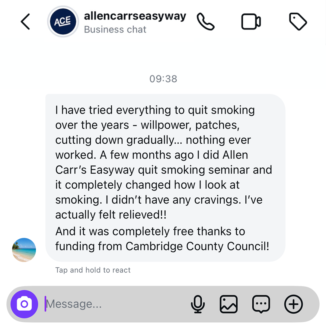 Allen Carr Facebook ad