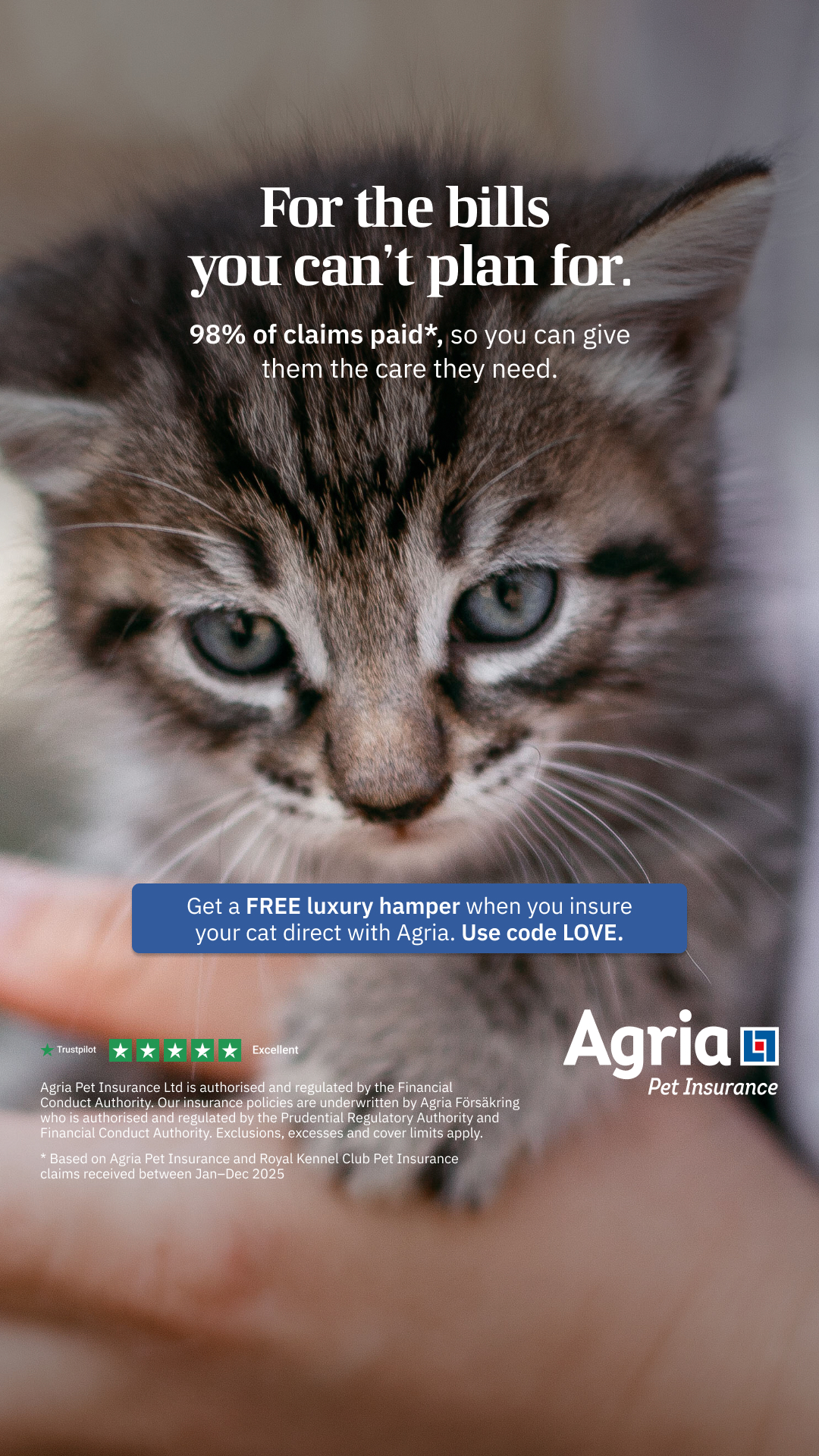 Agria Pet Insurance Facebook ad