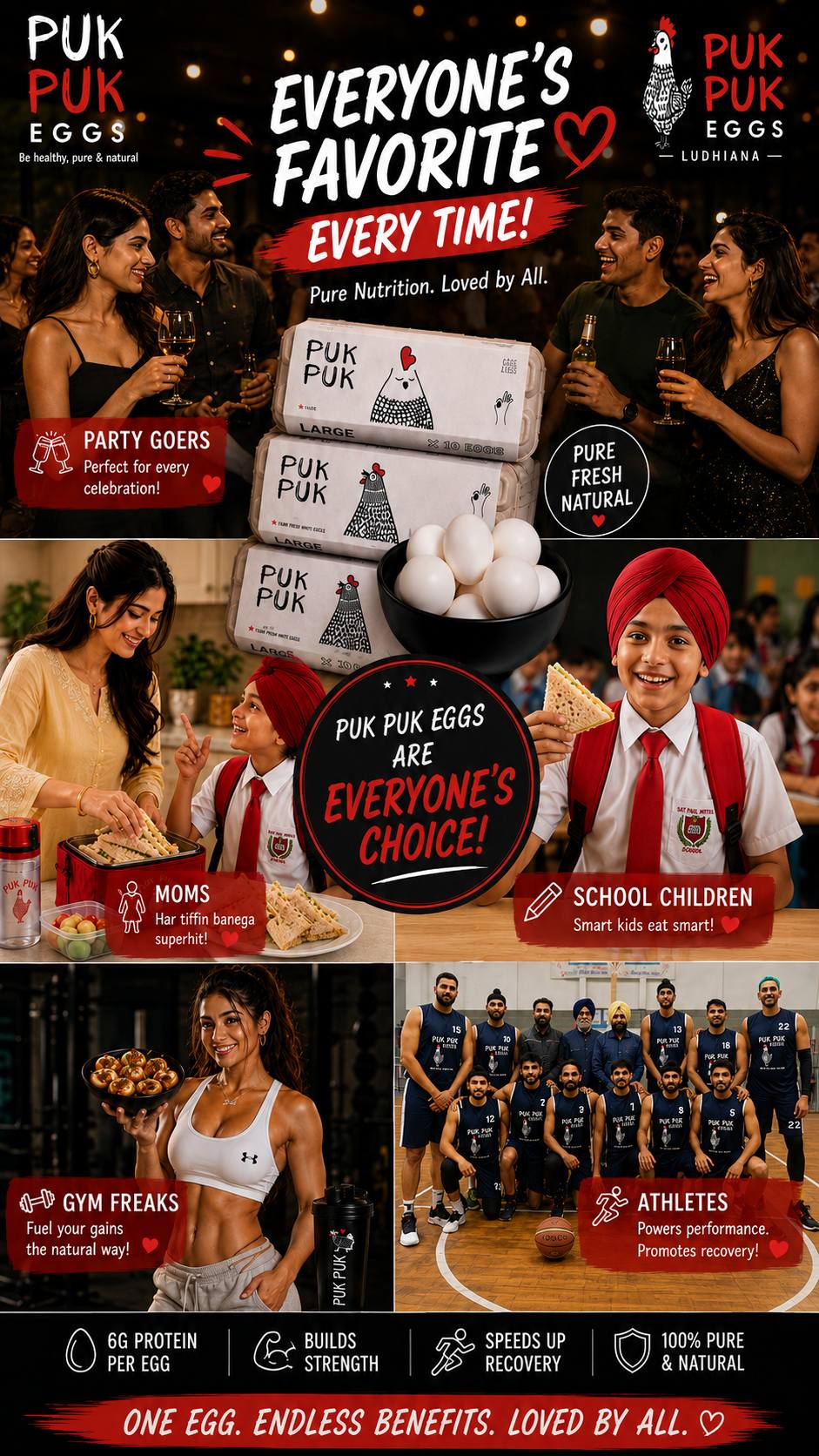 PUK PUK EGGS Facebook ad: EVERYONE'S FIRST CHOICE.