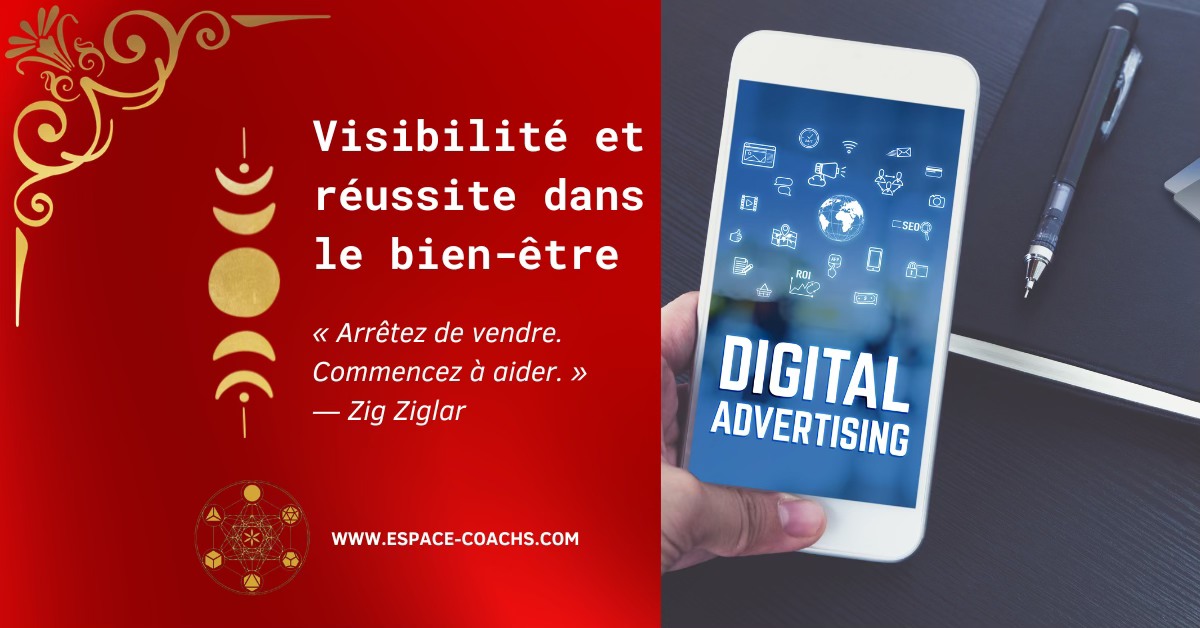 Espace-coachs Facebook ad: Visibilité et réussite dans le bien-être