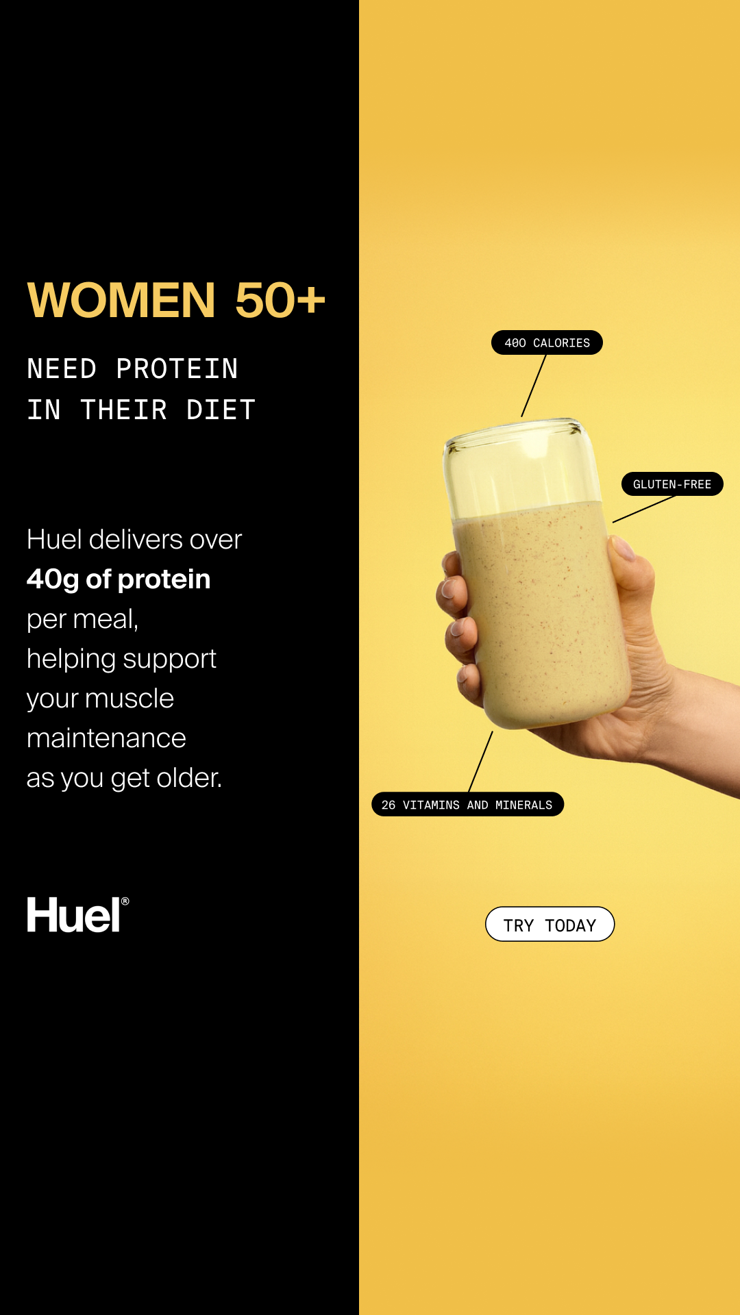 Huel Facebook ad