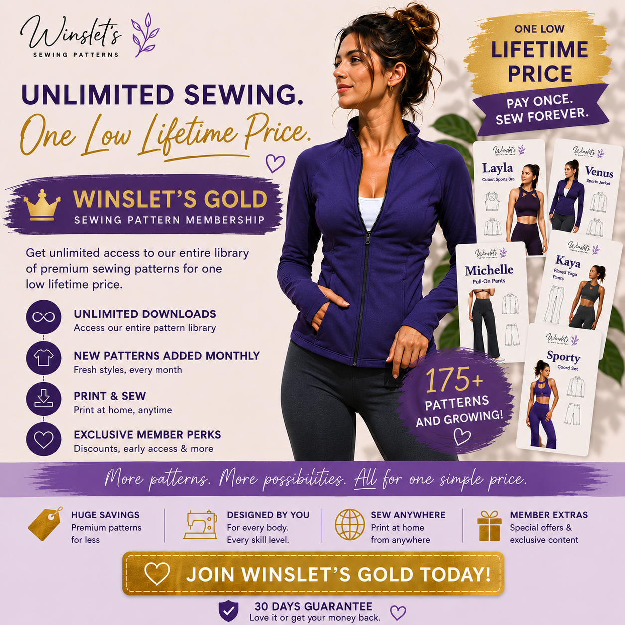 Winslet's Sewing Patterns Facebook ad