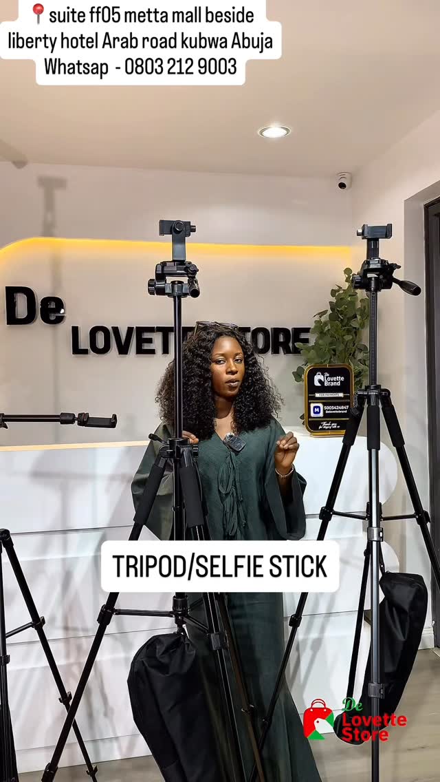 Delovettebrand Facebook ad: TRIPOD & SELFIE STICK/PORTABLE TRIPOD