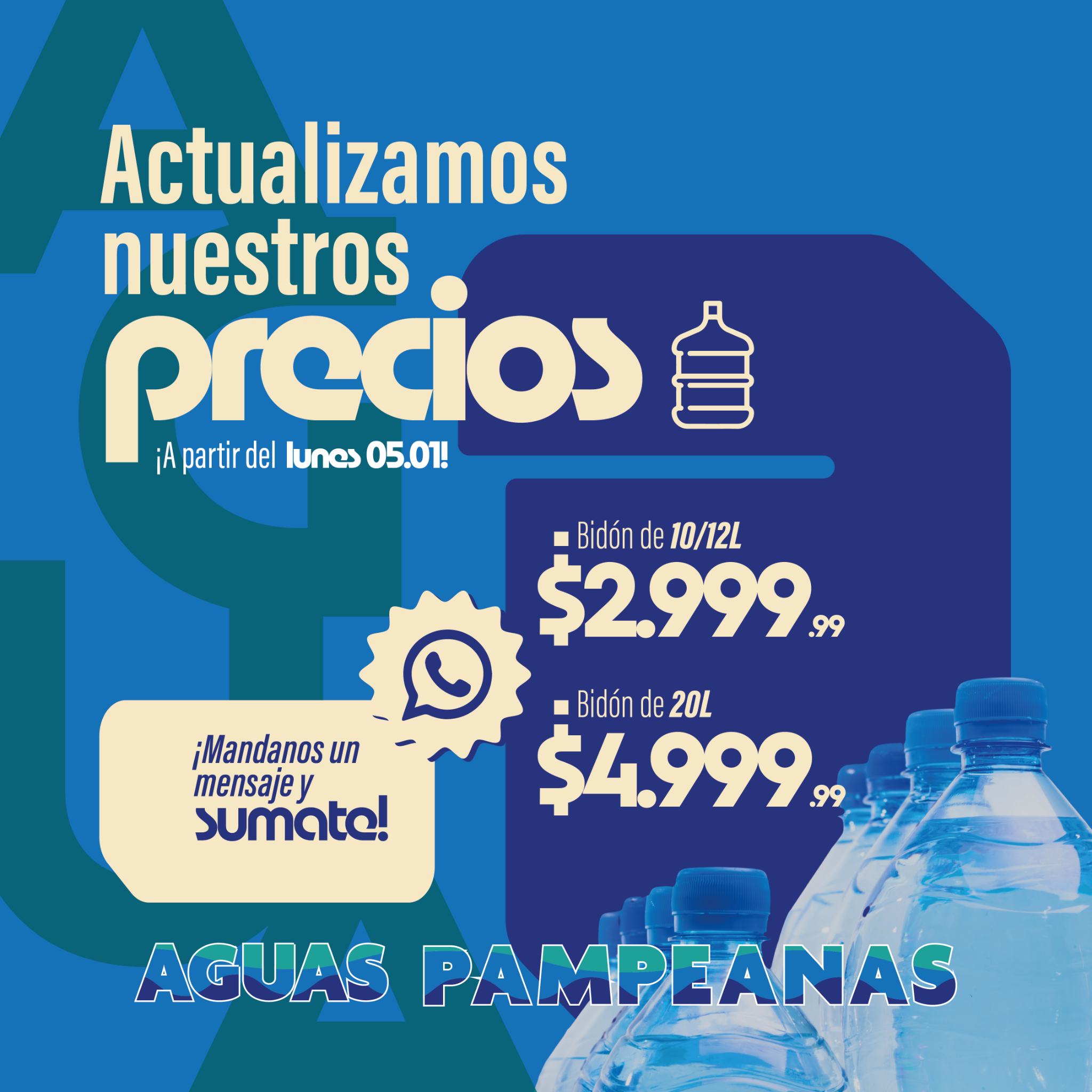 Aguas Pampeanas Facebook ad from Jan 7, 2026