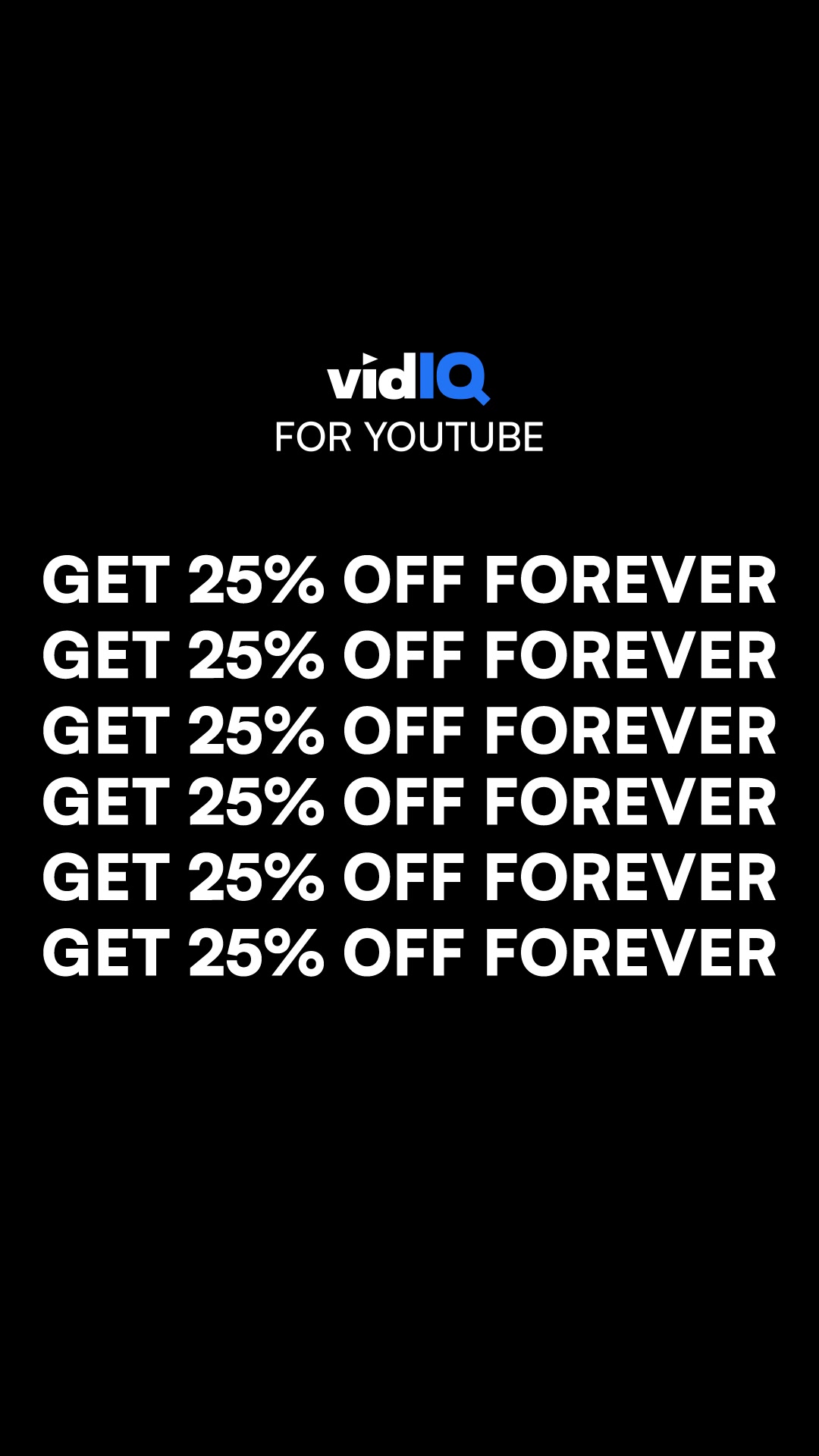 vidIQ Facebook ad: Get More Watch Time