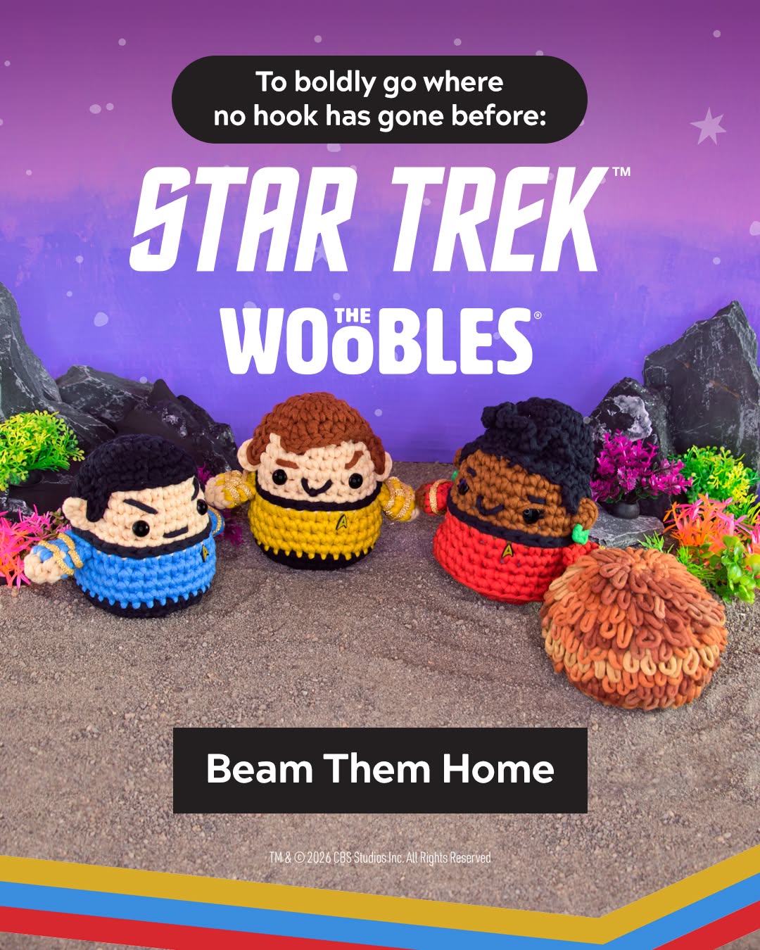 The New Crafters Club Facebook ad: Crochet Star Trek