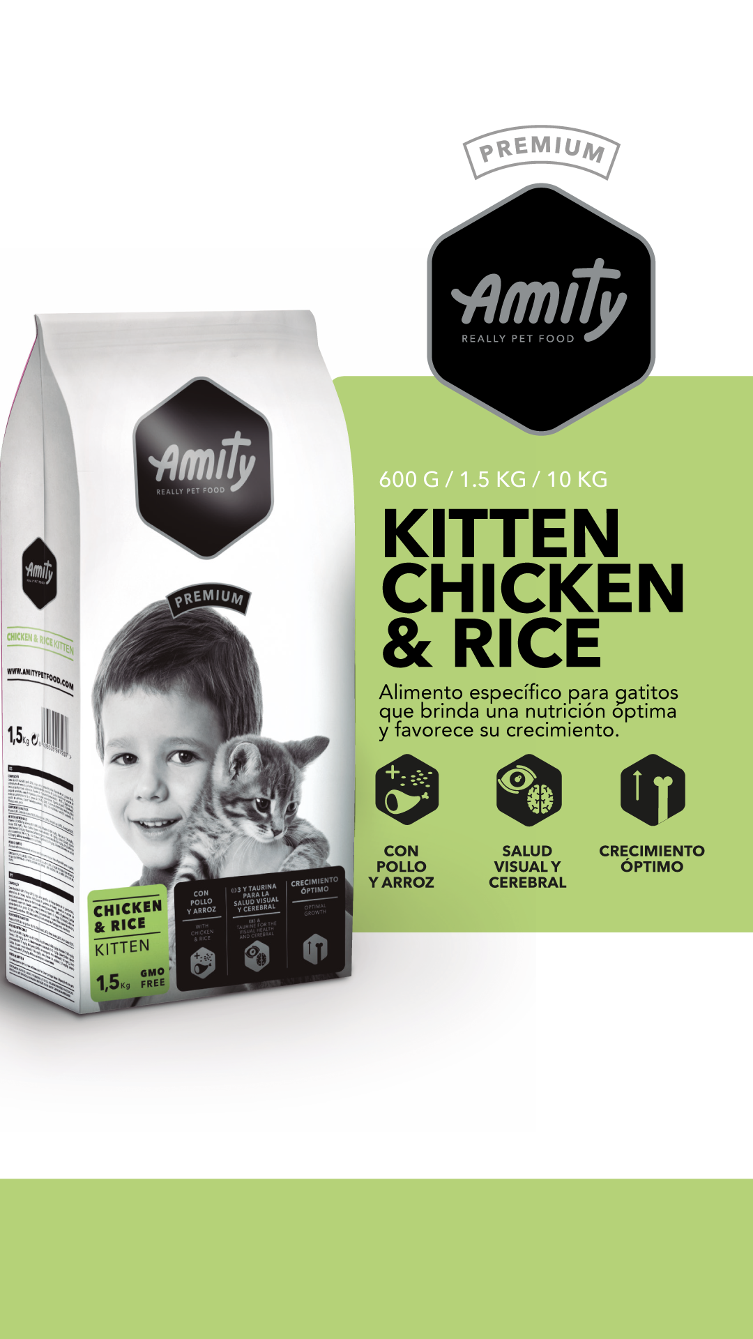 Amity Pet Food CR Facebook ad: Cuando elegís un alimento con carne como ingrediente…
