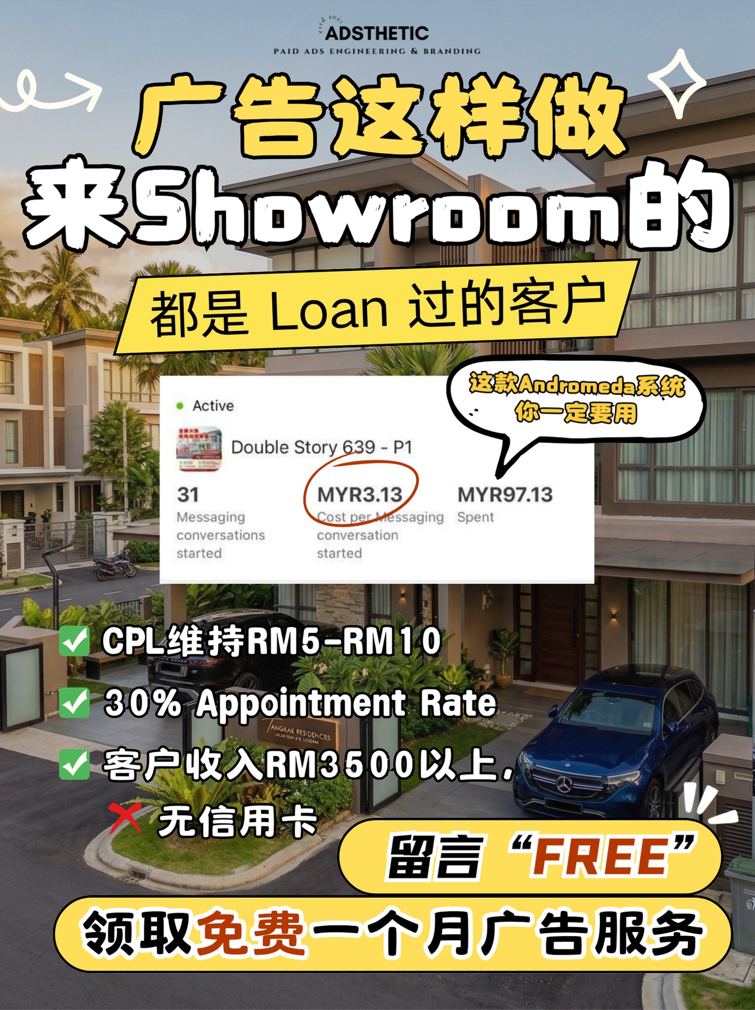 Adsthetic Facebook ad: 为什么很多 来看 Showroom 的客户