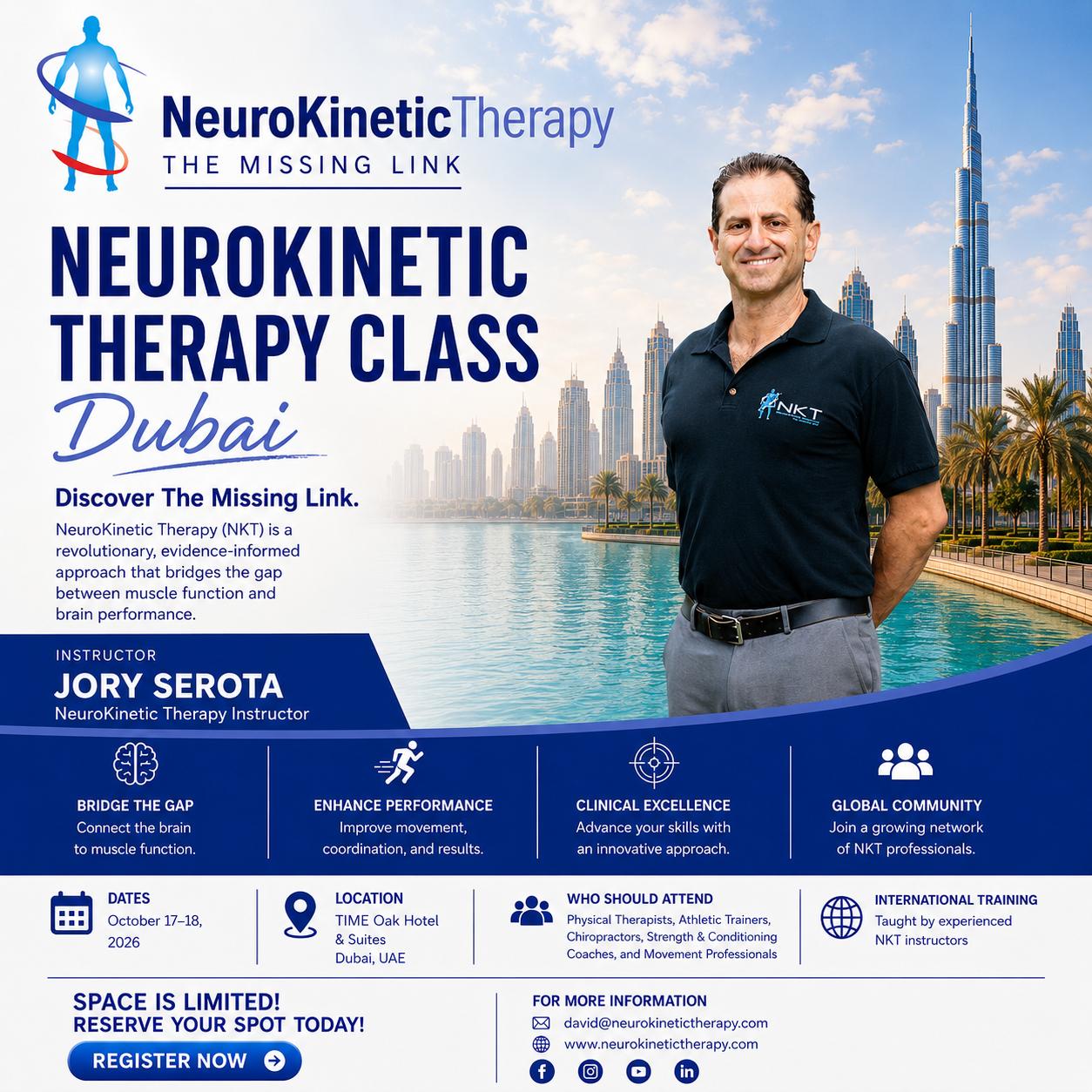 NeuroKinetic Therapy Facebook ad: NeuroKinetic Therapy Level 1, Dubai, October 17-18, 2026