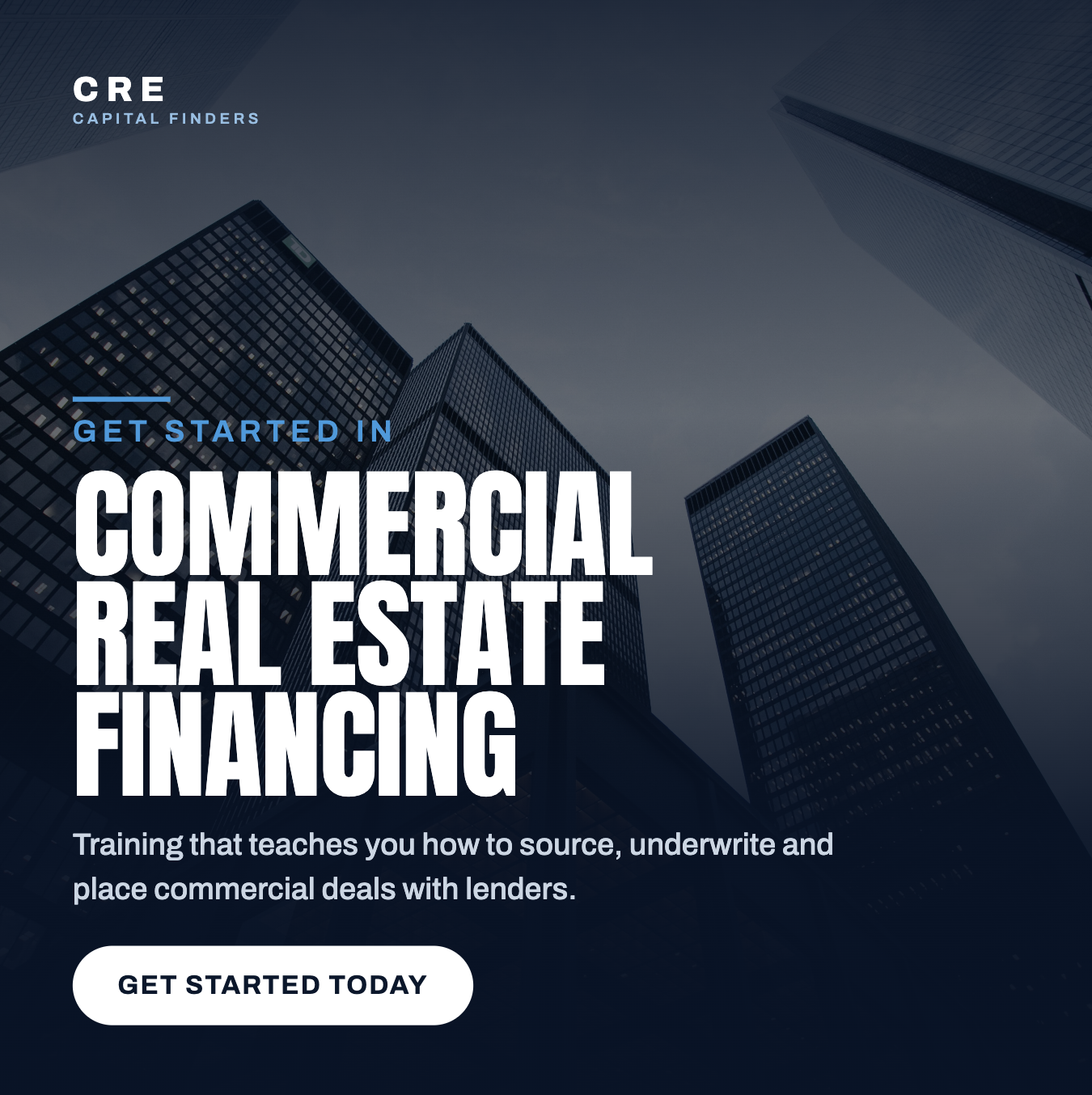CRE Capital Investments Facebook ad: Learn commercial real estate financing
