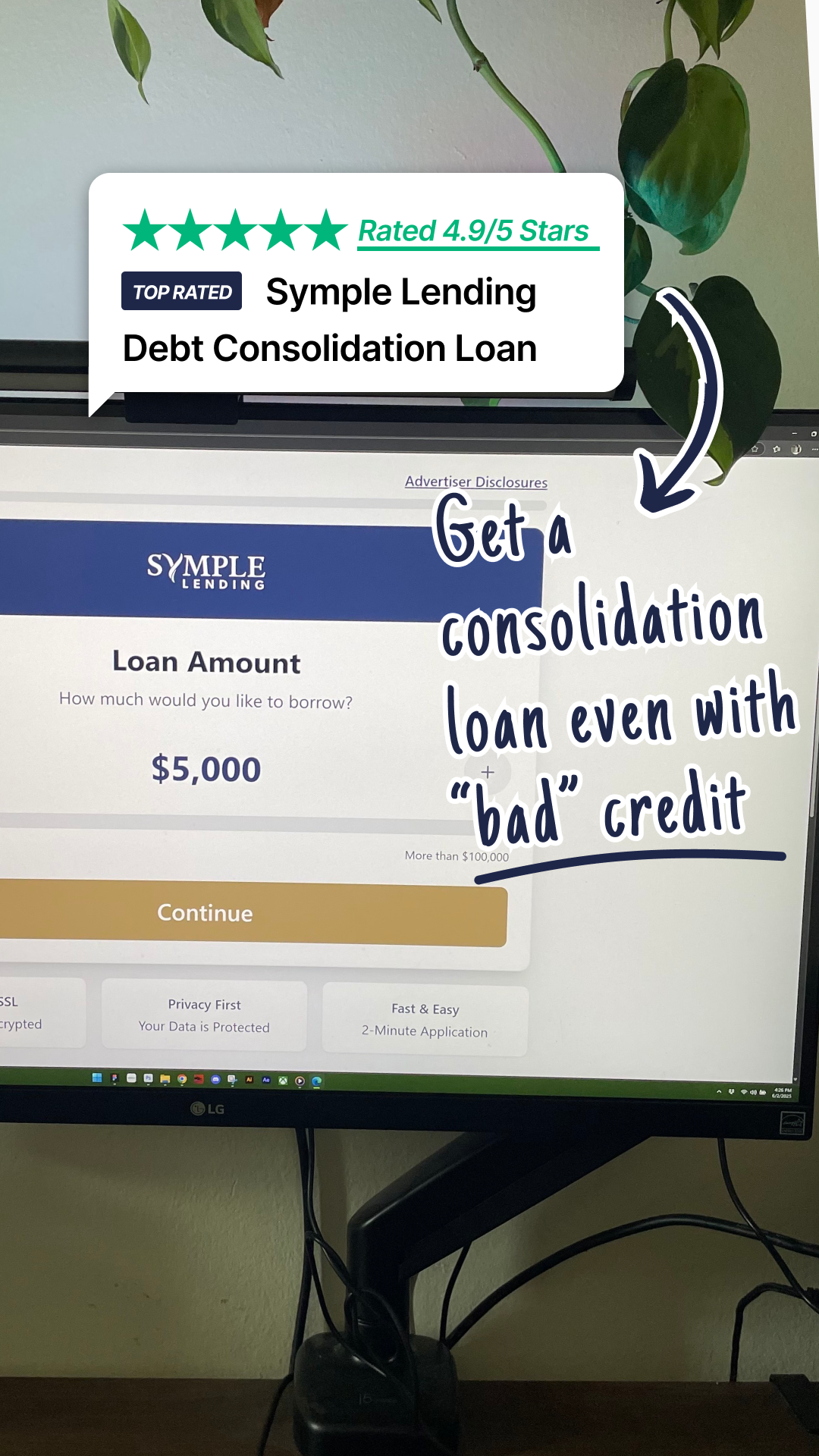 Symple Lending Facebook ad