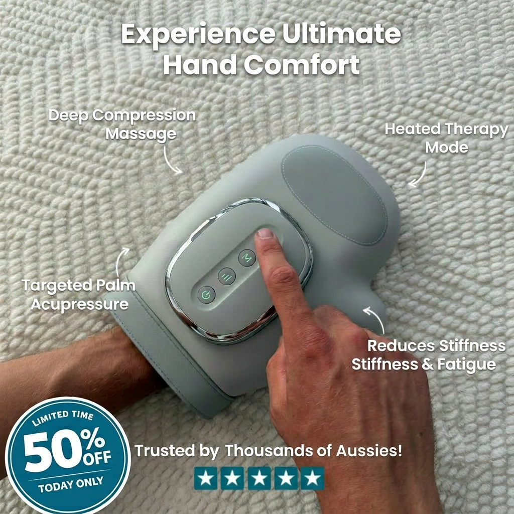 PulseRelif Facebook ad: 50% OFF Best-Selling Hand Massager
