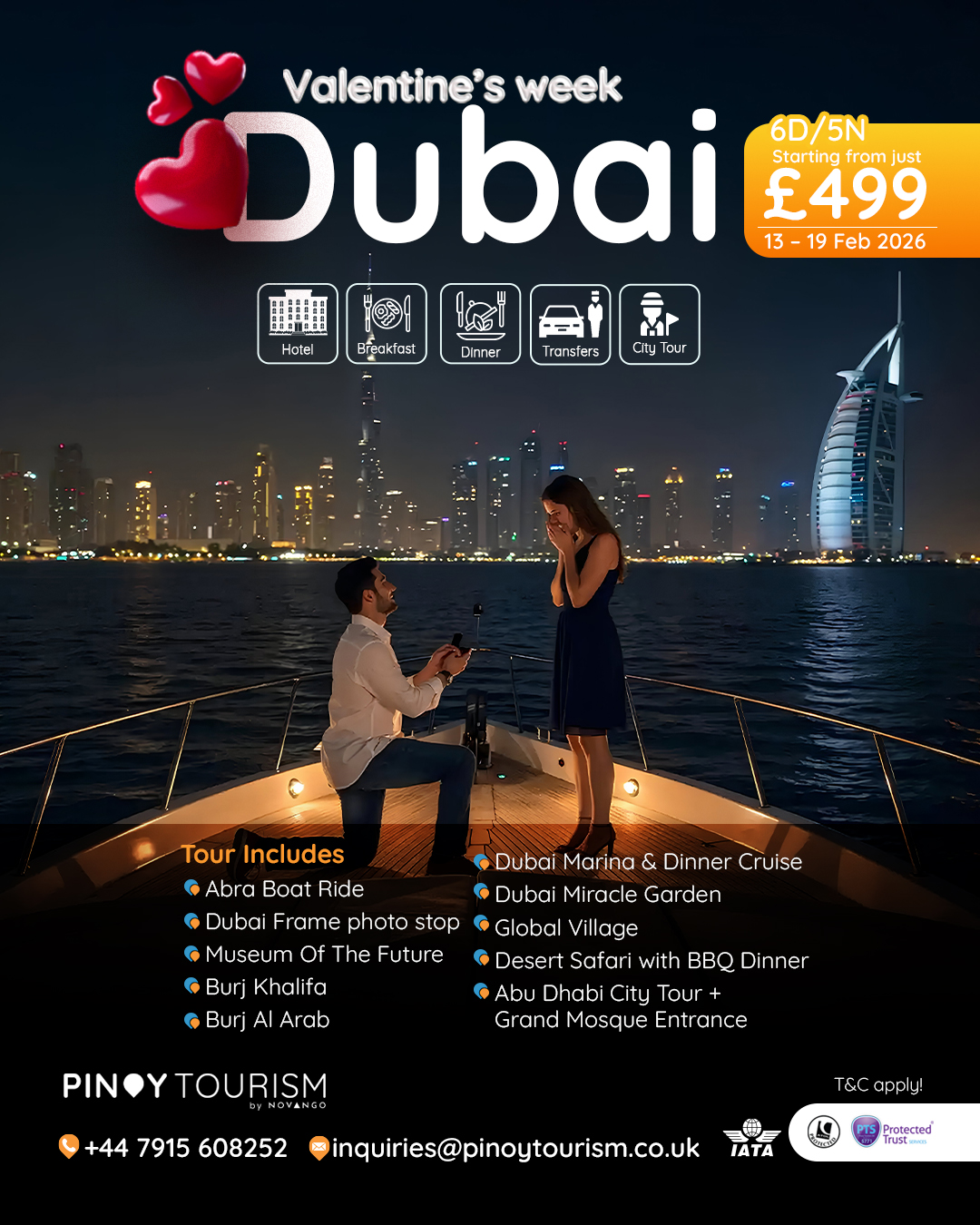 Pinoy Tourism UK Facebook ad: Experience the magic of Dubai this Valentine’s week!