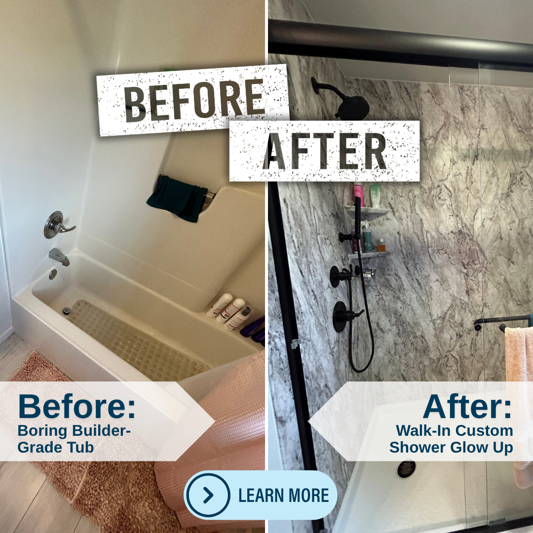 Watters Plumbing, Inc. Facebook ad: Upgrade Your Tub to a Walk-In Shower