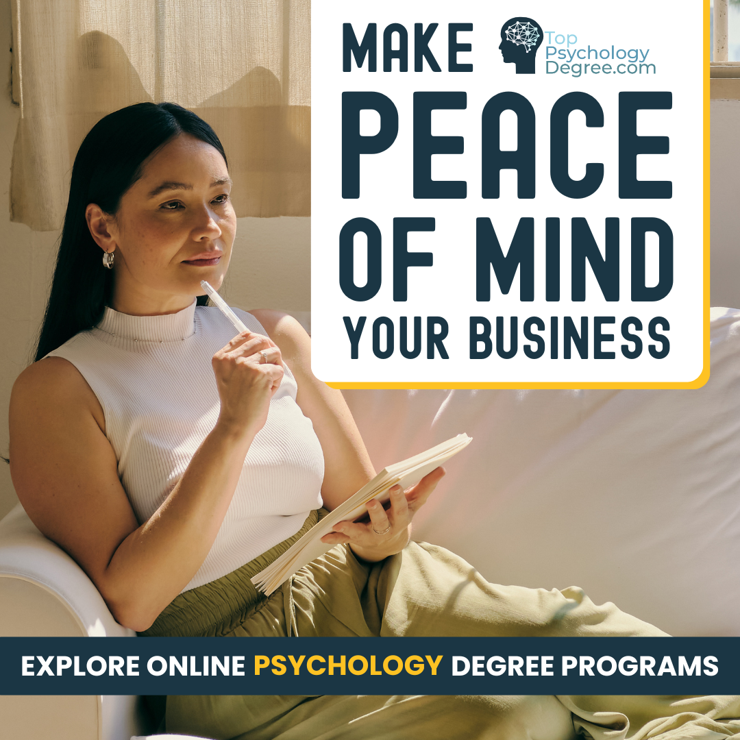 TopPsychologyDegree.com Facebook ad: Earn Your Degree On Your Own Time