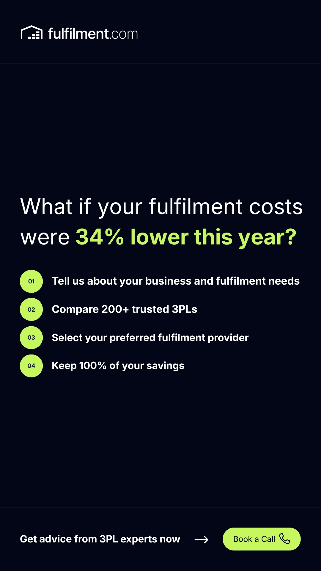 fulfilment.com Facebook ad