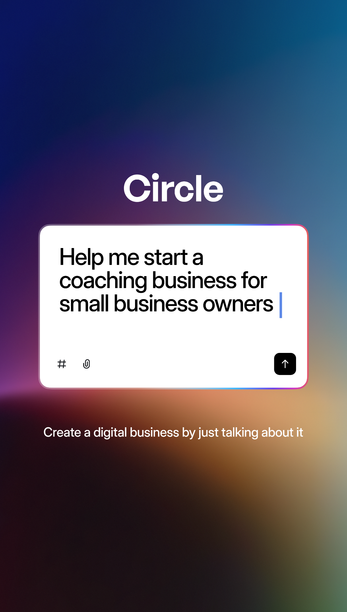 Circle Facebook ad: Circle turns your idea into action