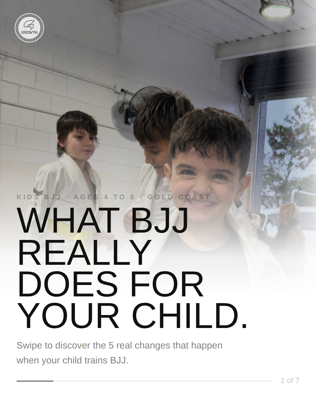 Growth BJJ Facebook ad: Have kids aged 4 to 15 years old?