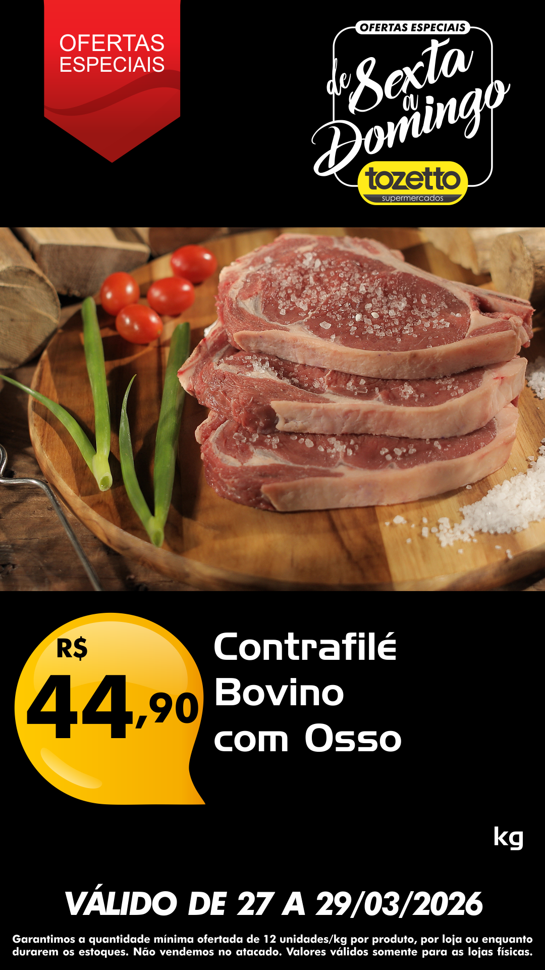 Supermercados Tozetto Facebook ad from Mar 26, 2026