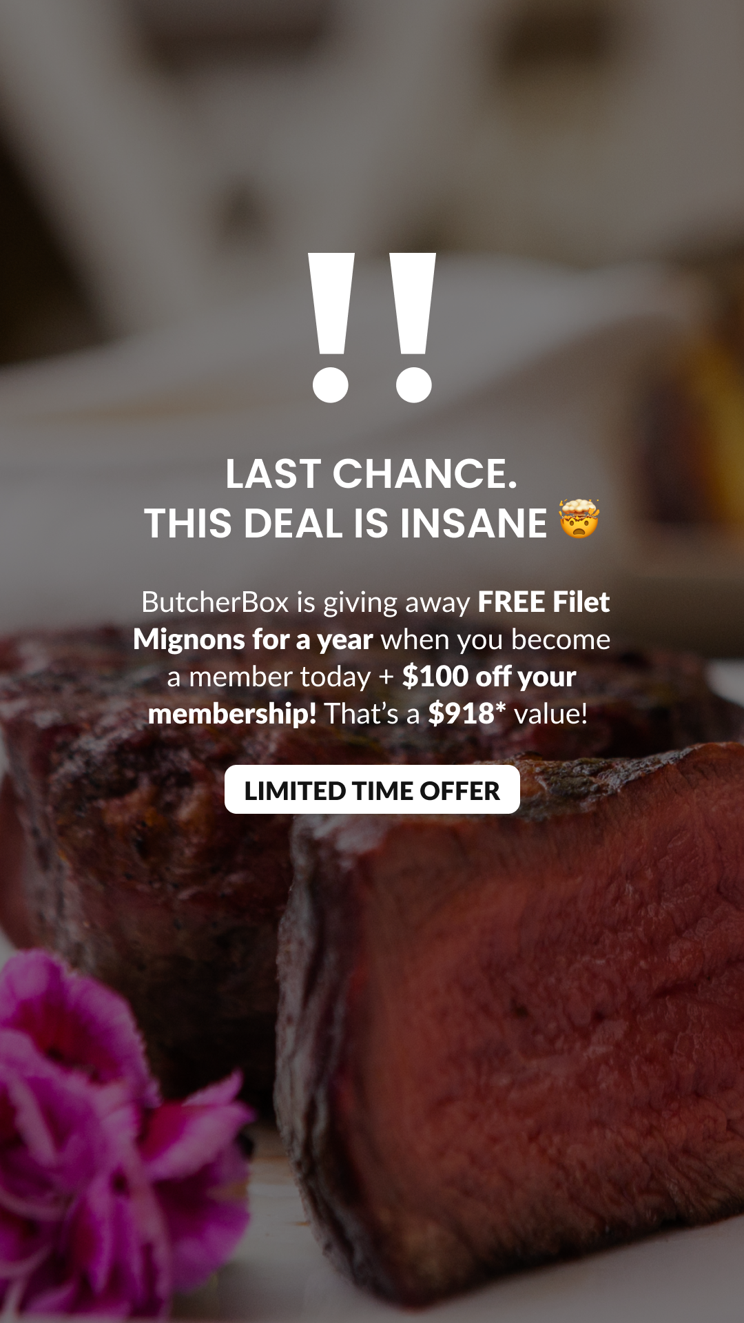 ButcherBox Facebook ad
