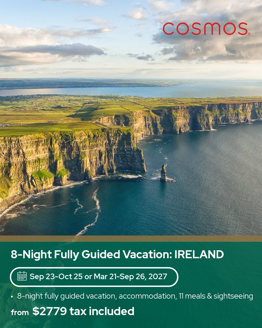 Travel Best Bets Facebook ad: GLOBUS & COSMOS trips & AVALON river cruises.