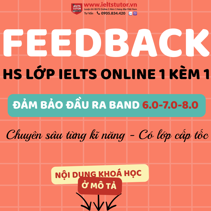 ieltstutor.vn - Chấm bài IELTS Writing Speaking online hàng đầu Việt Nam Facebook ad: Ưu đãi ngập tràn với IELTS ONLINE 1…