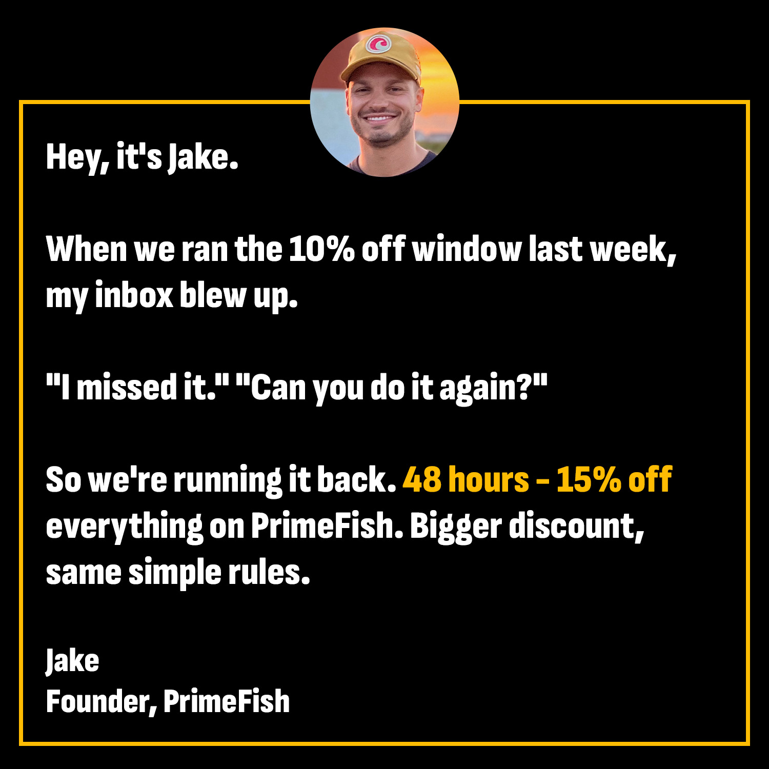 PrimeFish Seafood Co. Facebook ad