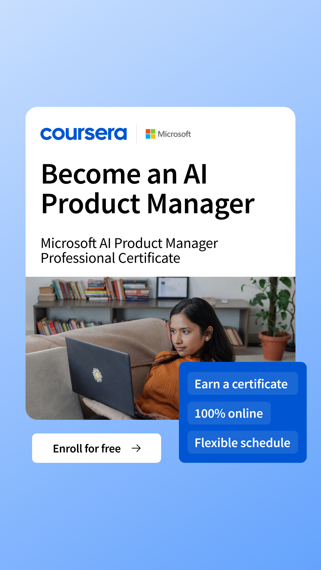 Coursera Facebook ad