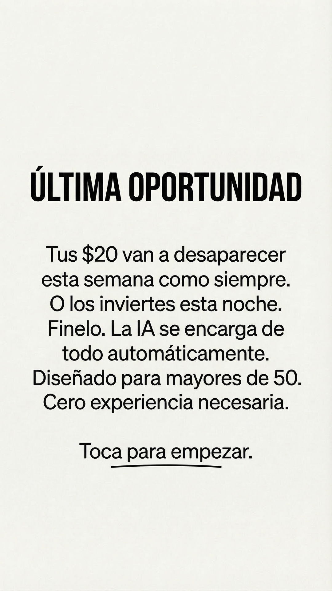Finelo AI Facebook ad: Empieza ahora!