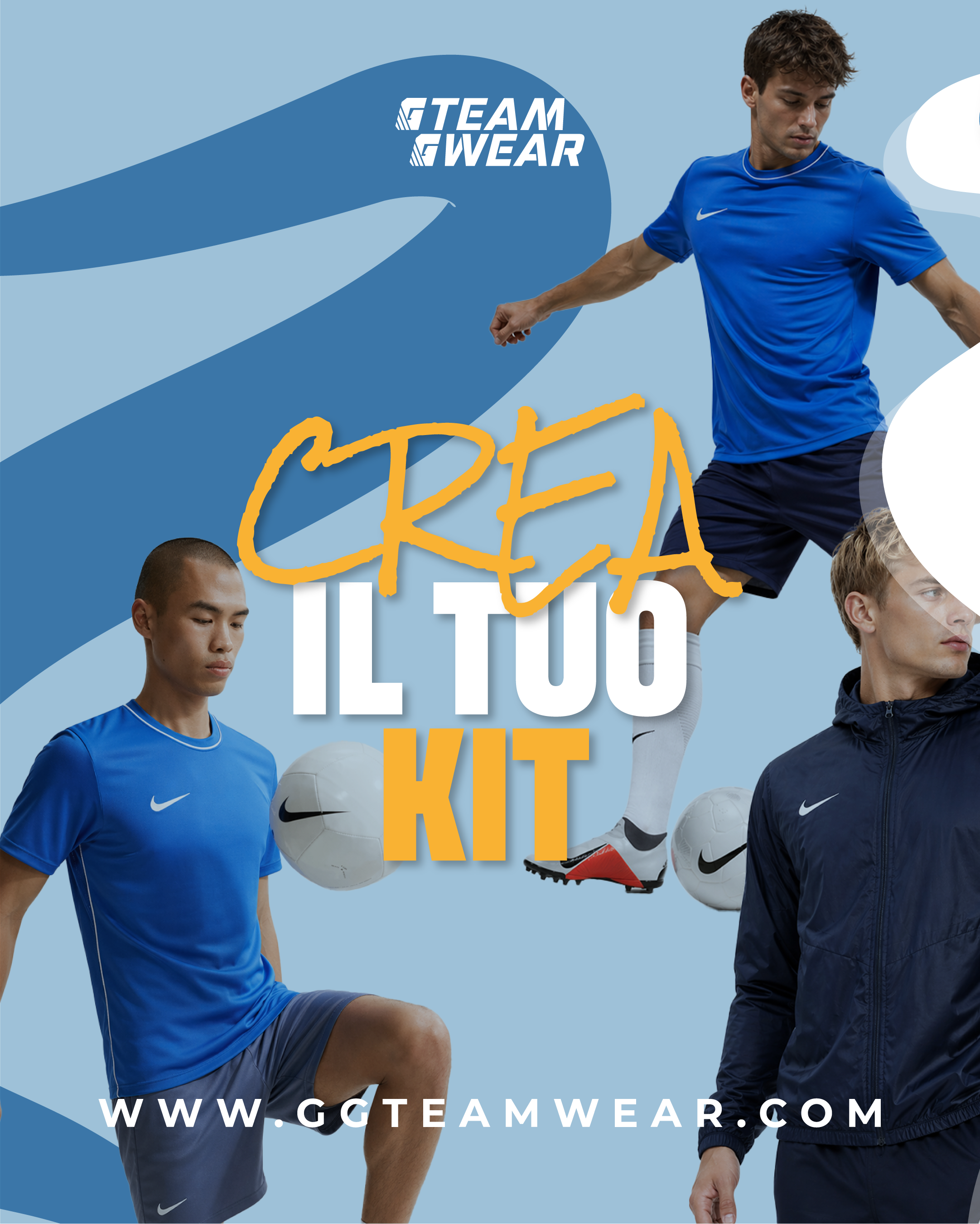 GGteamwear Facebook ad: Il kit della tua squadra, su misura!