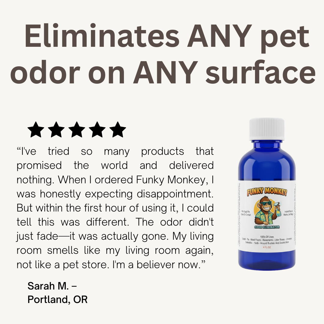 Funky Monkey Facebook ad: No pee smell comebacks